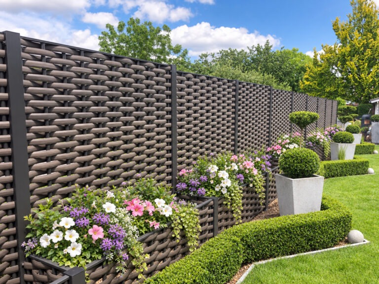 Séparation de terrasse en panneaux tressés à Neuchâtel